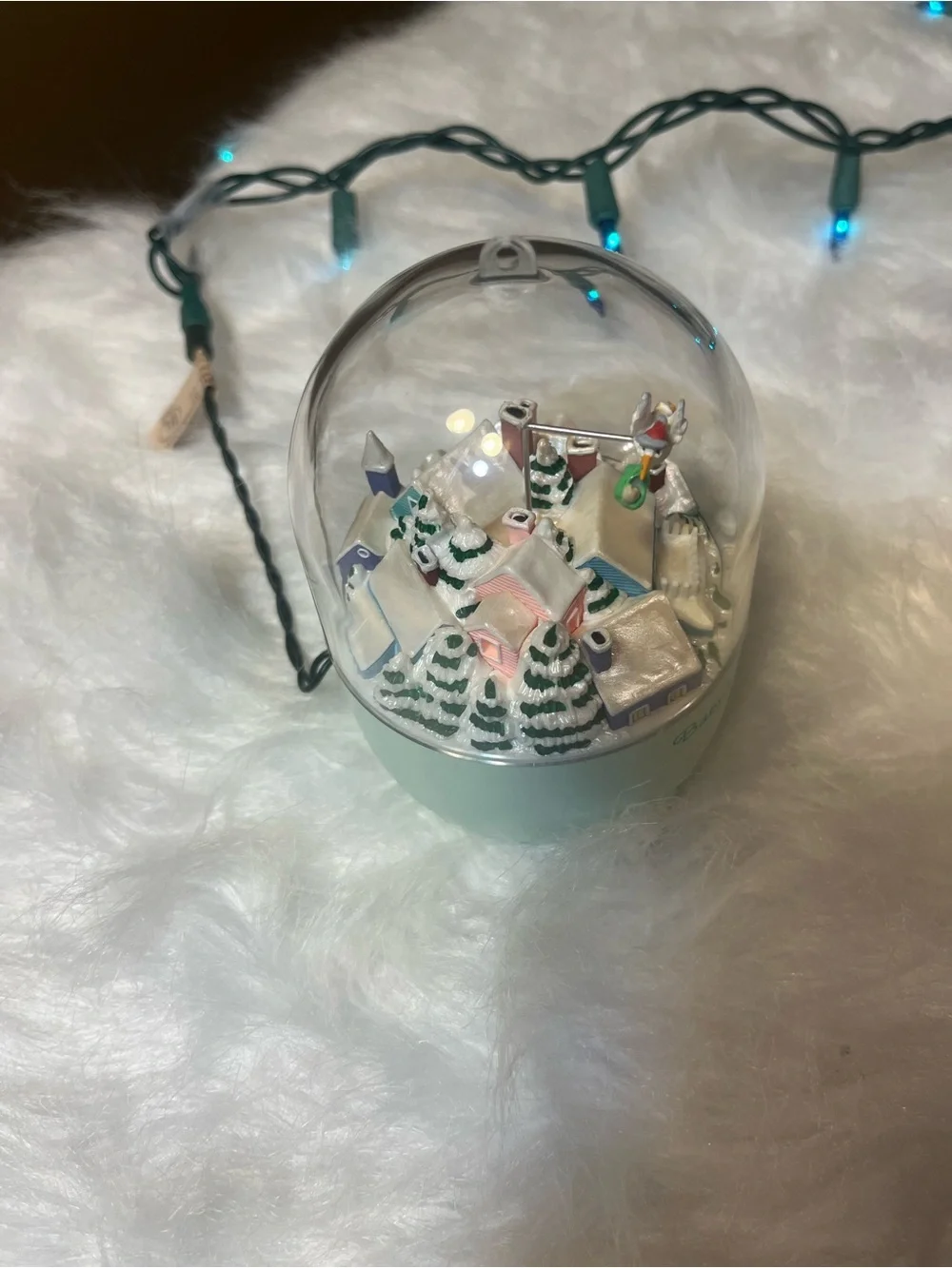Vtg 1990 Hallmark Baby’s First Christmas Stork Village